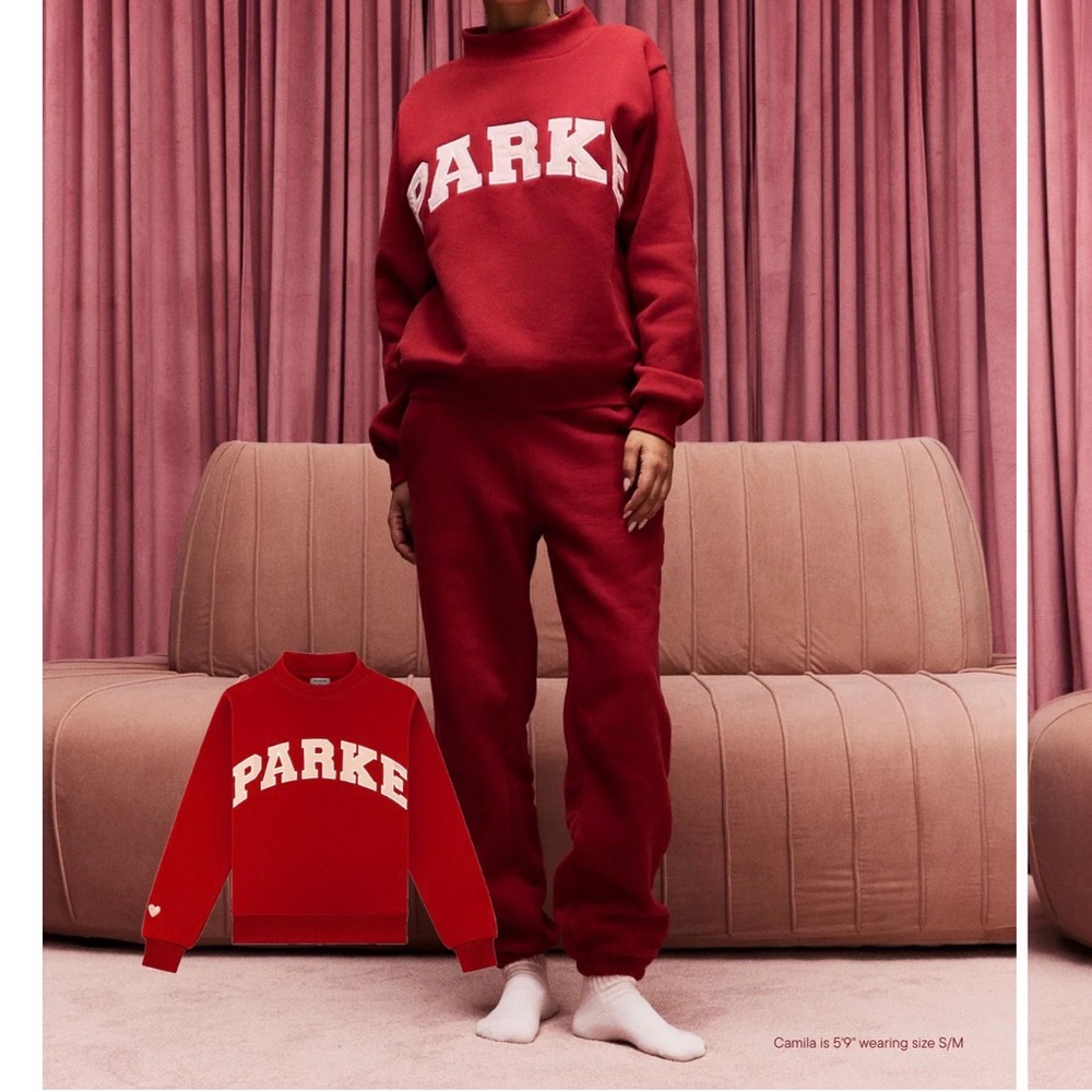 Parke Valentines mockneck crimson+peony
